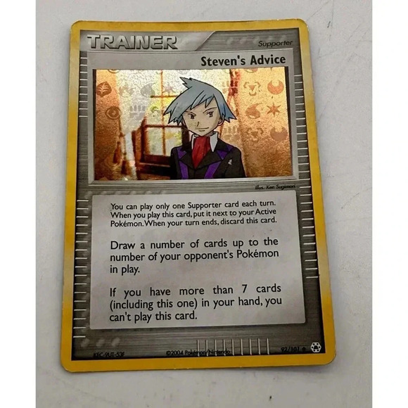 Steven's Advice 92/101 EX Hidden Legends Reverse Holo 2004 Pokémon‎ TCG LP - Picture 1 of 7